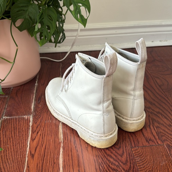 All White Mono Doc Martens Boots - Picture 2 of 3